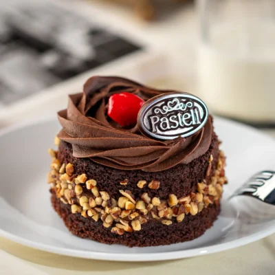 Suave bizcocho de chocolate coronado con irresistible ganash de chocolate semiamargo y crujientes nueces alrededor. Un placer irresistible para los amantes del chocolate. Disfruta del mejor pastel de chocolate en Chihuahua, horneado con el justo dulzor y entrega a domicilio.